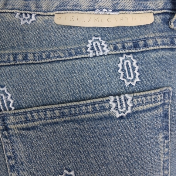 Stella McCartney Boho Embroidered Premium Jeans Size 24 - Picture 6 of 10